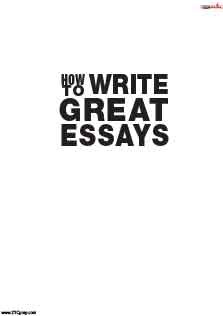 How To Write Great Essay