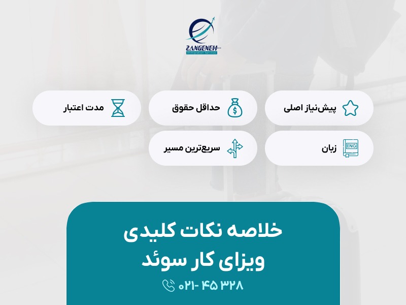 🇸🇪 خلاصه نکات کلیدی ویزای کار سوئد