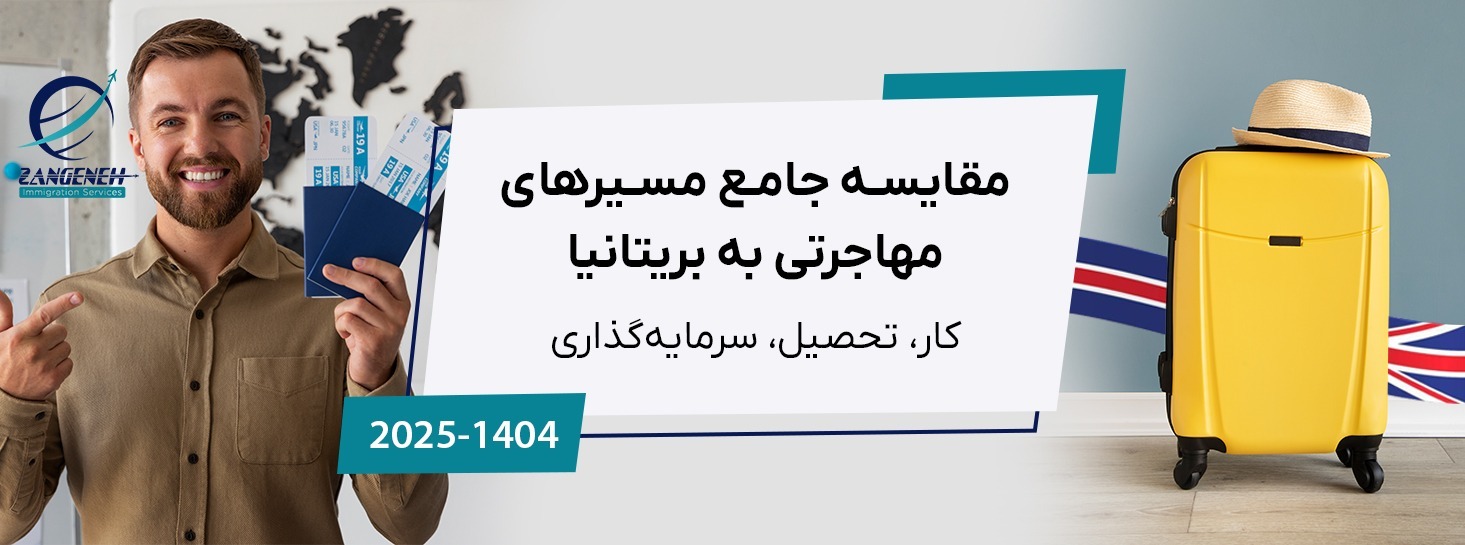 مقایسه جامع مسیرهای مهاجرتی به بریتانیا در سال ۲۰۲۵ (کار، تحصیل، سرمایه‌گذاری)