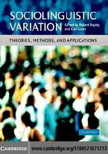 Sociolinguistic Variation Theories Methods and Applications