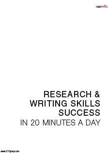 Research And Writing Skills Success In 20 Minutes a Day