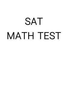 SAT MATH TEST