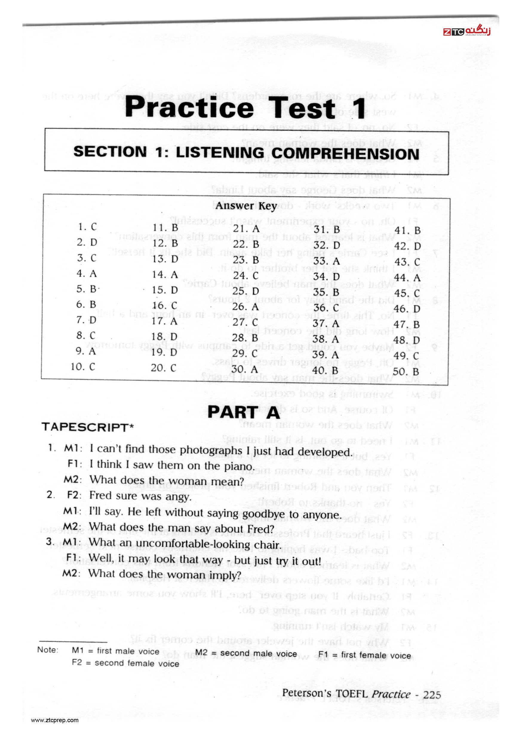 Peterson Practice Test TOEFL PBT