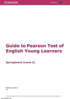 Guide to PTE Young Learners Springboard Level 2