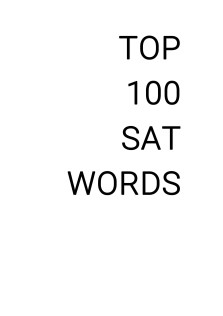 PRINCETON REVIEW TOP 100 SAT WORDS