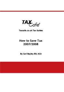 How to Save Tax