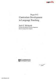 Curriculum Development In Language Teaching